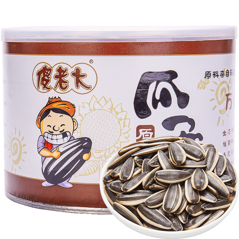 傻老大 原味瓜子216g/罐新疆特产 大葵花籽 原味葵瓜子 颗粒饱满 216g*1罐