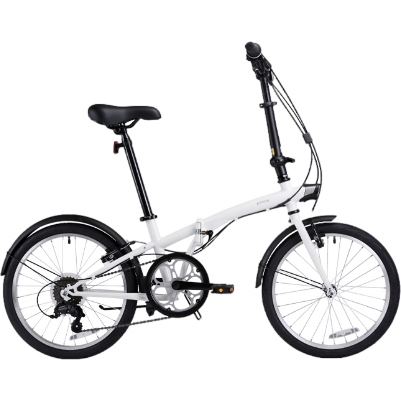 迪卡侬（DECATHLON）TILT120折叠自行车20寸轻便便携城市通勤上班轻量单车OVB1 白色 20英寸