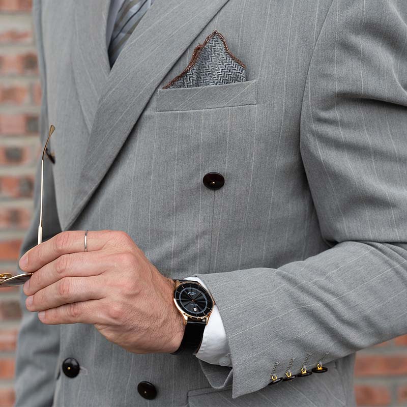 劳特莱（Rotary）英国 男士手表商务休闲皮带防水石英表日历男表送男生生日礼物 GS08304/04