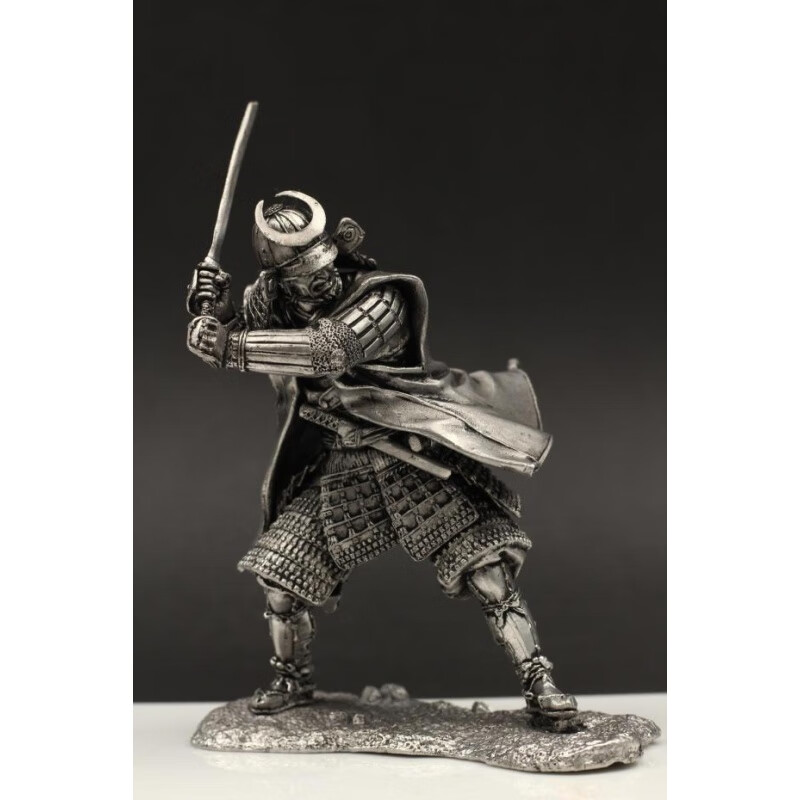 muyin)日本武士118 90mm 锡金属古代兵人模型 战国霸王 安土桃山时代