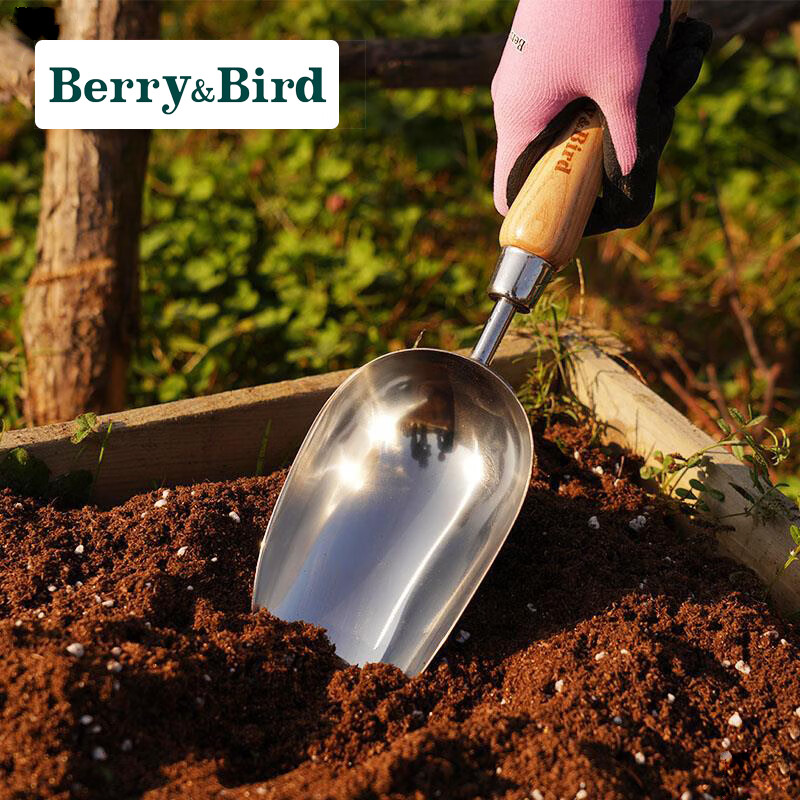 Berry&Bird不锈钢盆栽勺 家庭花园养花种植整理  铲土翻土松土 园艺工具