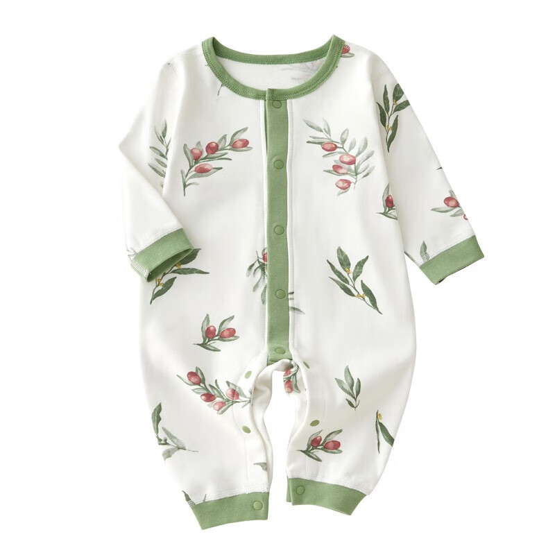 贝肽斯婴儿衣服宝宝连体衣冬季哈衣爬服四季保暖居家长袖睡衣 澳洲西梅 80cm