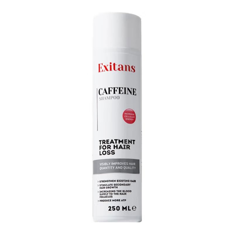 Exitans咖啡因3.3%防脱洗发水男女强韧固发控油去屑止痒洗发露洗头膏 1瓶【咖啡因防脱洗发水250ml】