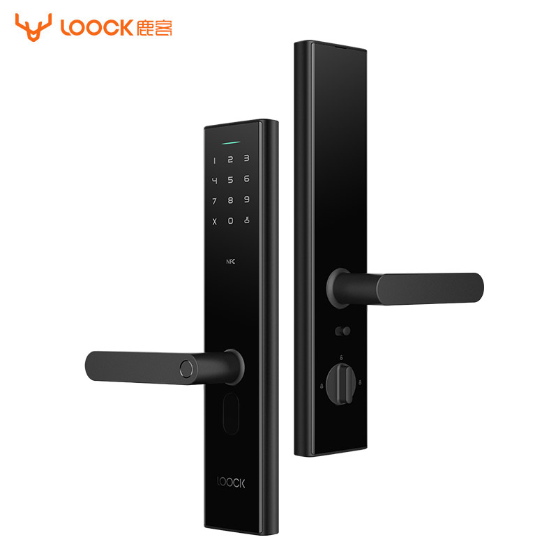 鹿客(LOOCK) Classic2S智能锁指纹锁密码锁电子锁全自动上锁黑色小米米家APP联动不支持天地勾