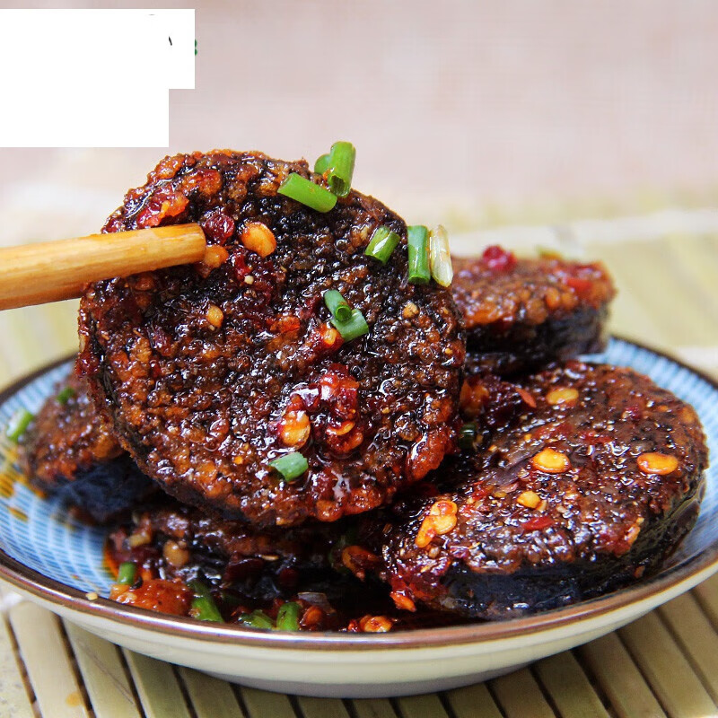 宜享健康凉拌血粑米肠 湖南特产湘西特色小吃糯米鸭血糍粑 农家自制