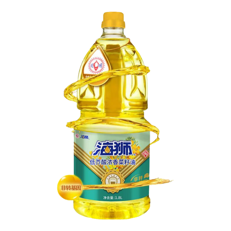 海狮光明海狮浓香菜籽油  物理压榨 炒菜煎炸食用油家庭用油  1.8L 1.8L