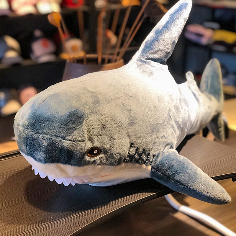 萌糯糯  可爱ins网红大鲨鱼抱枕啊呜鲨鱼公仔毛绒玩具玩偶靠垫娃娃