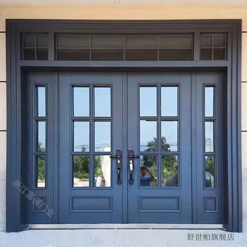 锌合金大门入户门客厅门农村自建房门别墅大门客厅门四开子母门 款式