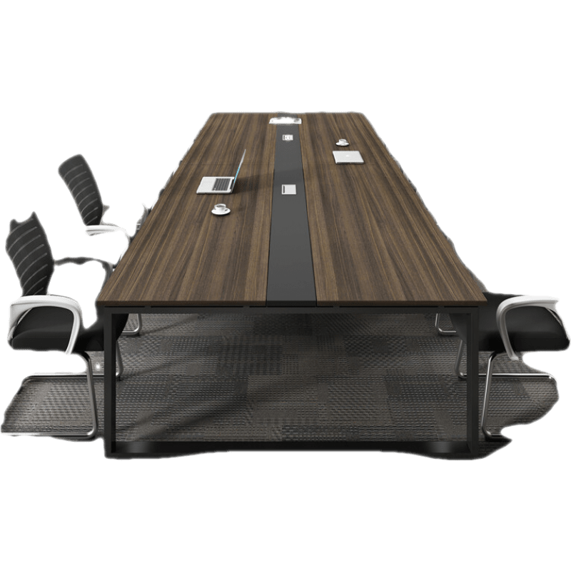 龙案 办公室小型会议桌长桌简约现代条形桌员工培训长方形洽谈桌椅组合 2.0*1.0米会议桌