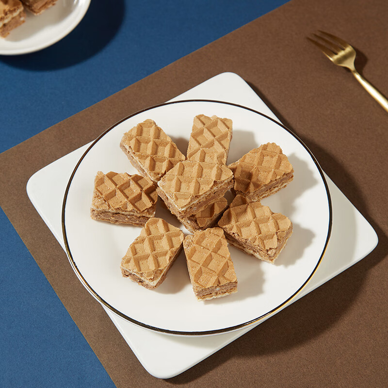 煌记早餐威化饼干零食巧克力威化夹心芝士下午茶糕点心休闲独立包装 巧克力味360g*1箱