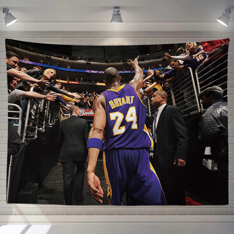 nba篮球挂布詹姆斯球星背景墙布学生宿舍床卧室改造篮球馆装饰布 图1
