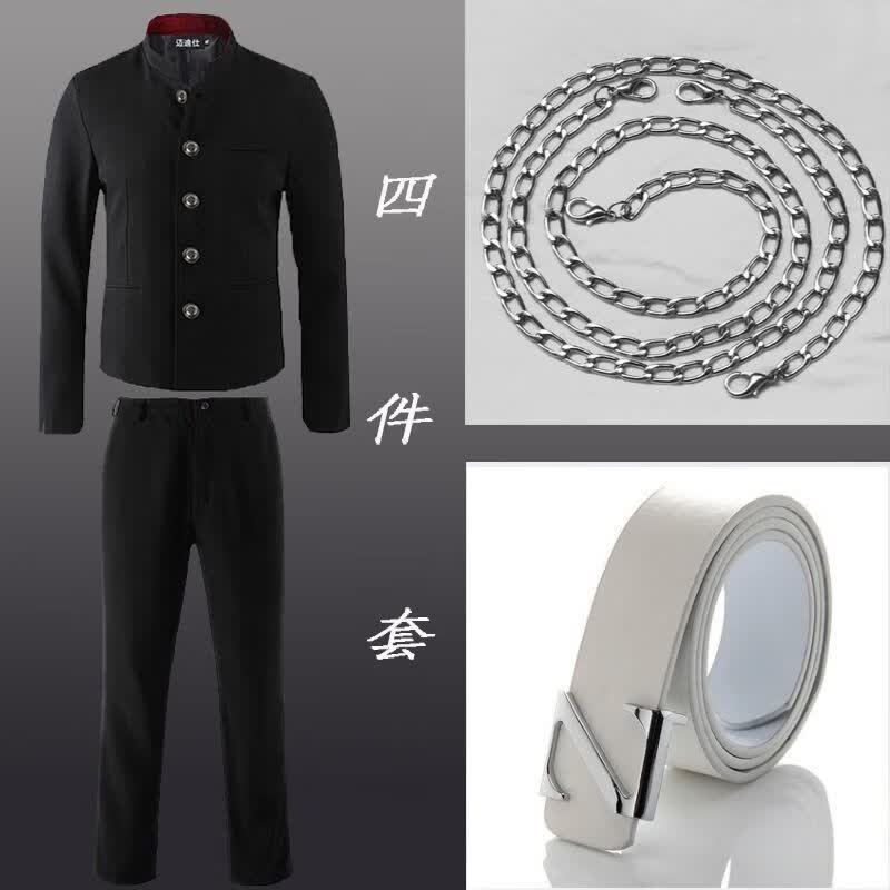 热血高校cos衣服小栗旬铃兰中山装年轻人痞帅黑帮热血街区衣服 铃兰款