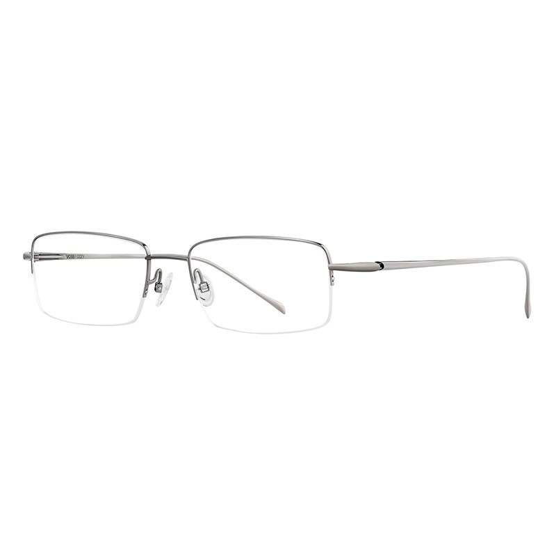 VOSS 日本进口 简约鹦鹉系列 光学镜架远近视眼镜 男款 生物钛 半框 眼镜框 V025 02银色