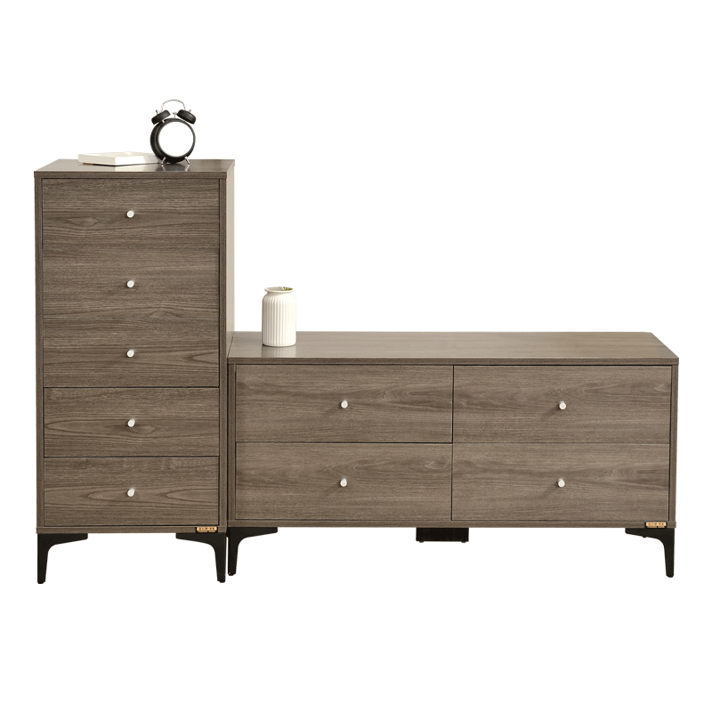 富安娜家具 电视柜 客厅家具现代简约电视柜五斗柜组合套装 卧室储物试听电视柜小户型地柜 1.2米电视柜