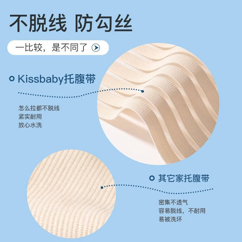 Kissbaby Miracle托腹带 孕期妈妈专用孕中期晚期防勒肚安胎护腰托腹带  四季款米色· L码【85斤-125斤】