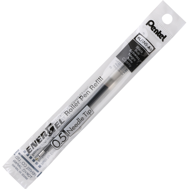 派通(pentel) 日本lrn5中性笔笔芯按动水笔芯替芯 用bln05 bln75系列