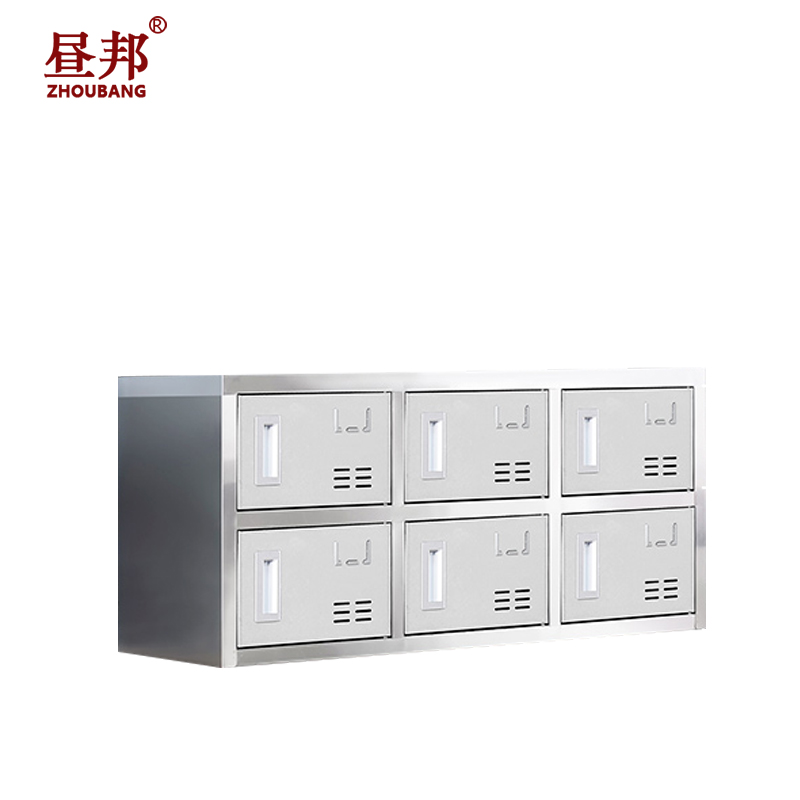 昼邦 304不锈钢鞋柜单面换鞋凳医院手术室鞋柜无尘净化工厂车间换鞋柜