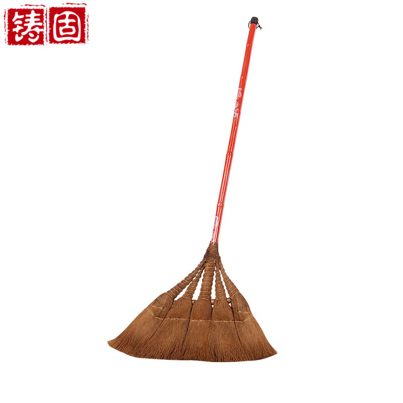 铸固 棕叶扫把 扫把簸箕套软棕毛加大扫帚鬃毛扫地笤帚 红柄大扫把
