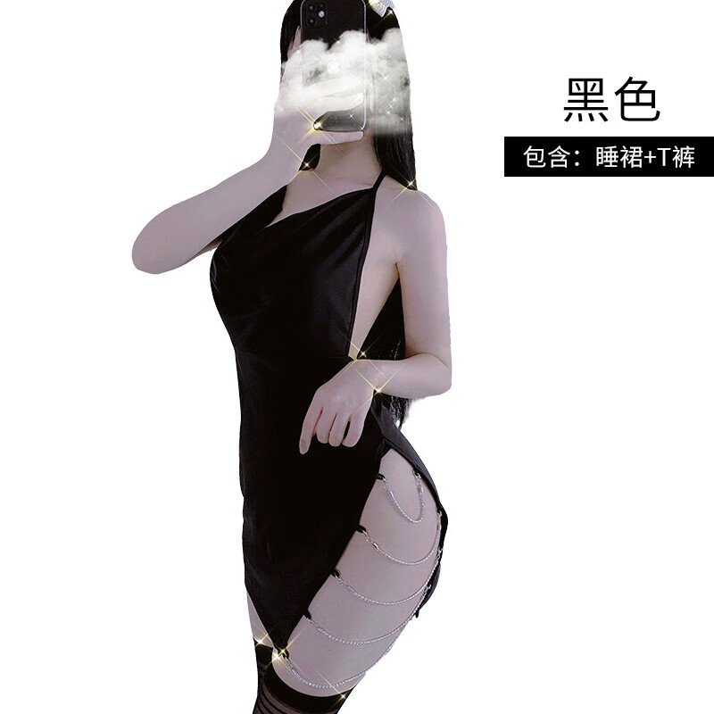 女套装性感女露背服装成人 黑色 m码(80-110斤)