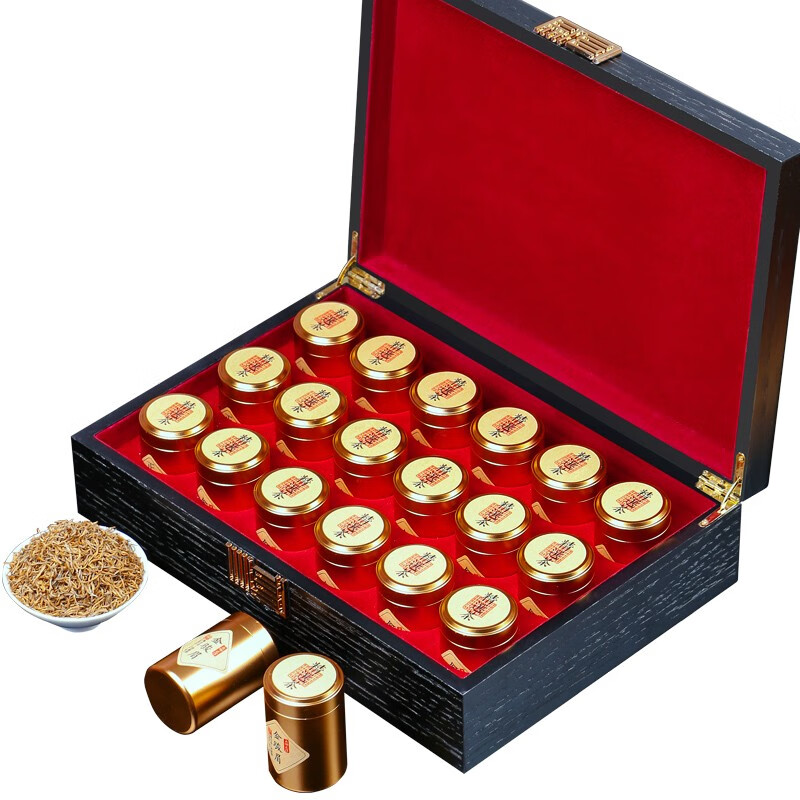 八马茶业 茶叶 千里江山系列 金骏眉 红茶 特级 国潮礼盒罐装160g