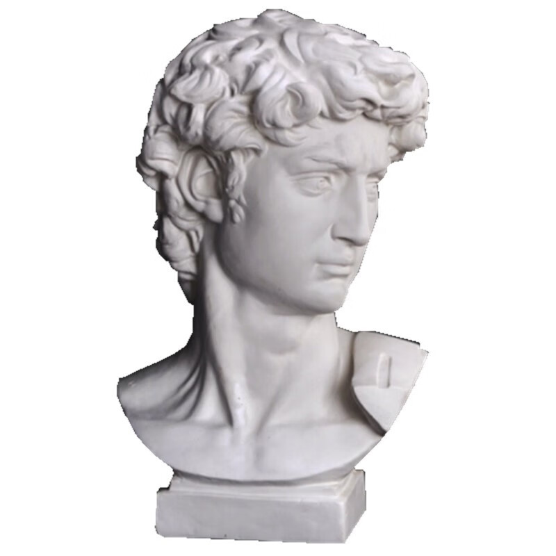 60cm石膏像大卫小卫雷锋马赛伏尔泰海盗高尔基美术教具石膏头像雕塑