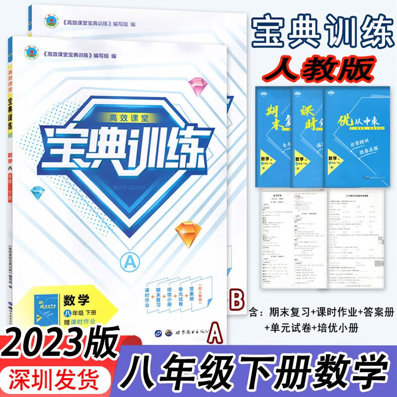【自选】2023版高效课堂宝典训练八年级上下册初二教材同步辅导练习册 八下【数学】人教版