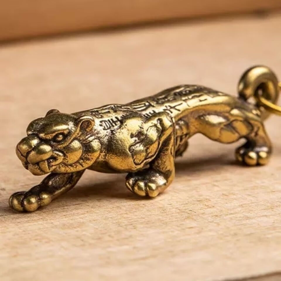 琉滋古代虎符兵符 仿古青铜器虎符一对兵符铜虎符复古怀旧老物件收藏