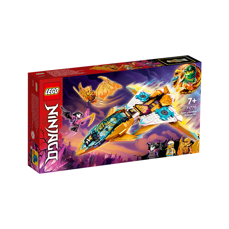 乐高(LEGO)积木 幻影忍者系列 71770 赞的黄金X龙喷气式飞机 7岁+ 儿童玩具 男孩生日礼物100022747495