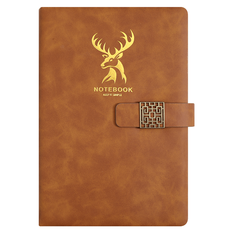 法拉蒙(faramon)筆記本本子皮面加厚記事本簡約商務(wù)辦公會議記錄本高顏值大學(xué)生手帳本日記本定制 a5琥珀棕-窗花扣