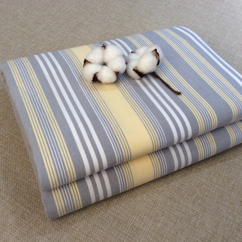 川归棉单件床单2米大床加厚棉老粗布双人床被单 黄色 黄灰渐变 2.5x2.