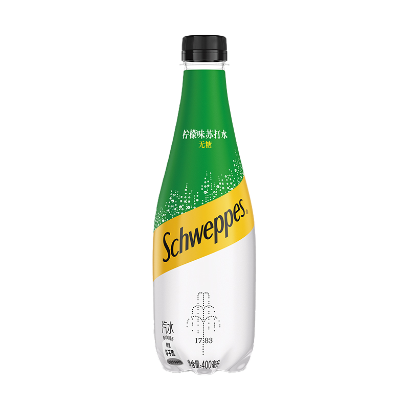 怡泉 Schweppes 无糖零卡 柠檬味 苏打水 400ml*12瓶*2件 29.68元（需用券）