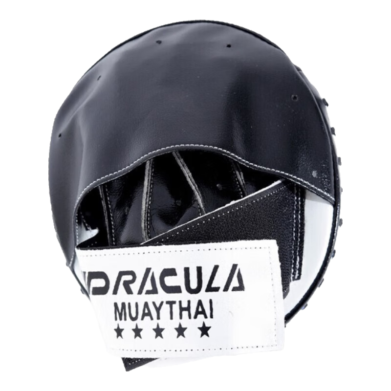DRACULA泰拳德古拉拳擊手靶泰拳靶超纖皮搏擊小手靶散打格斗手靶訓(xùn)練速度靶 白黑色一對(duì)
