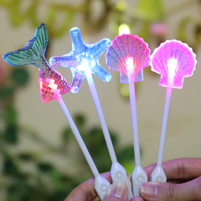 维霆会发光的棒棒糖高颜值美人鱼尾海星水晶糖果六一儿童礼物盒 会