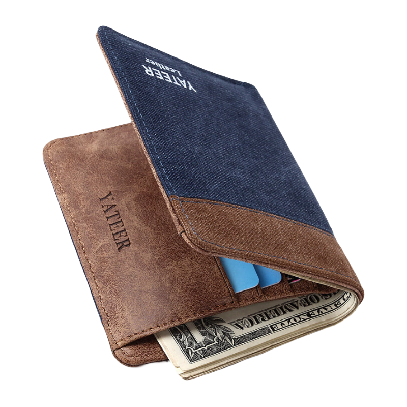 書果兒(SHU GUO ER)男士新款錢包皮夾錢夾卡包 短款帆布錢包男 韓國創(chuàng)意 123-8QB#B113