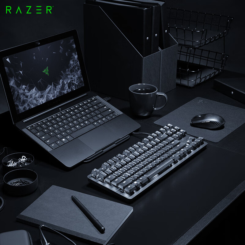 雷蛇(Razer)黑寡妇蜘蛛轻装版 机械键盘 有线键盘 办公键盘 87键 单光 电竞 黑色 橙轴