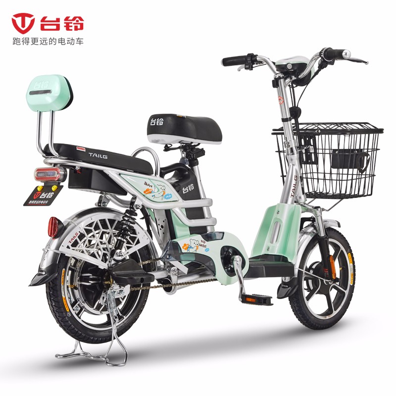 48v锂电池代步电动车 小清铃助力车电单车 冰清蓝(12ah国标版)