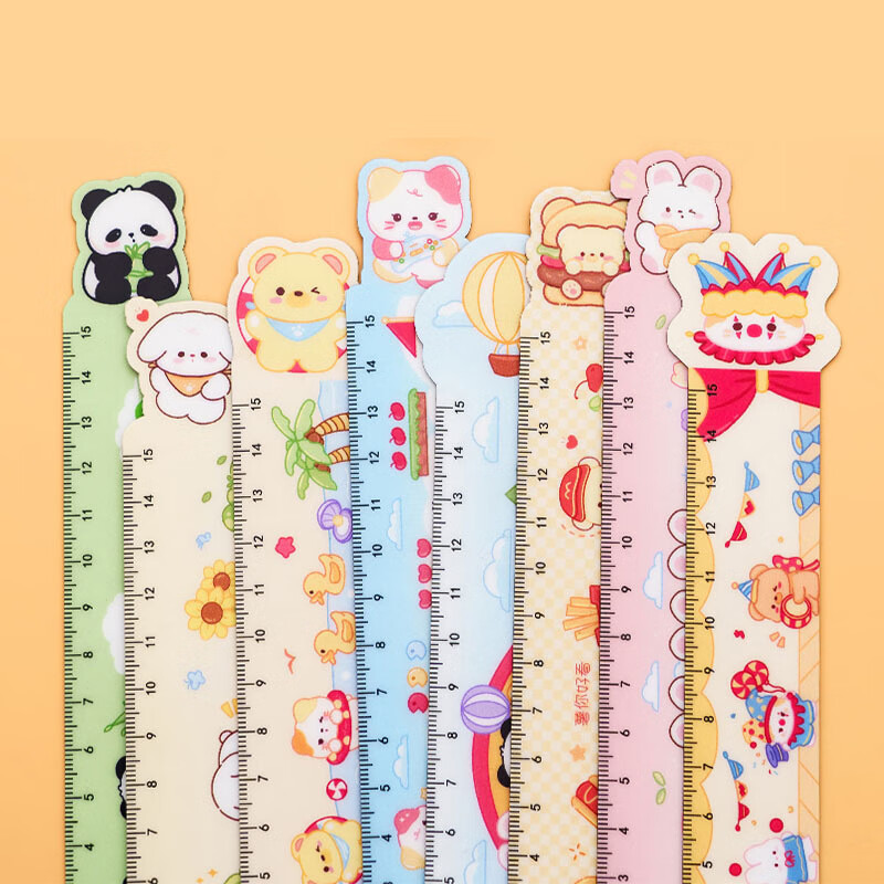 誉禾磁性异形软尺可弯曲15cm多功能趣味卡通直尺绘图尺学生学习用品儿童奖励文具六一开学礼品5款装 1224