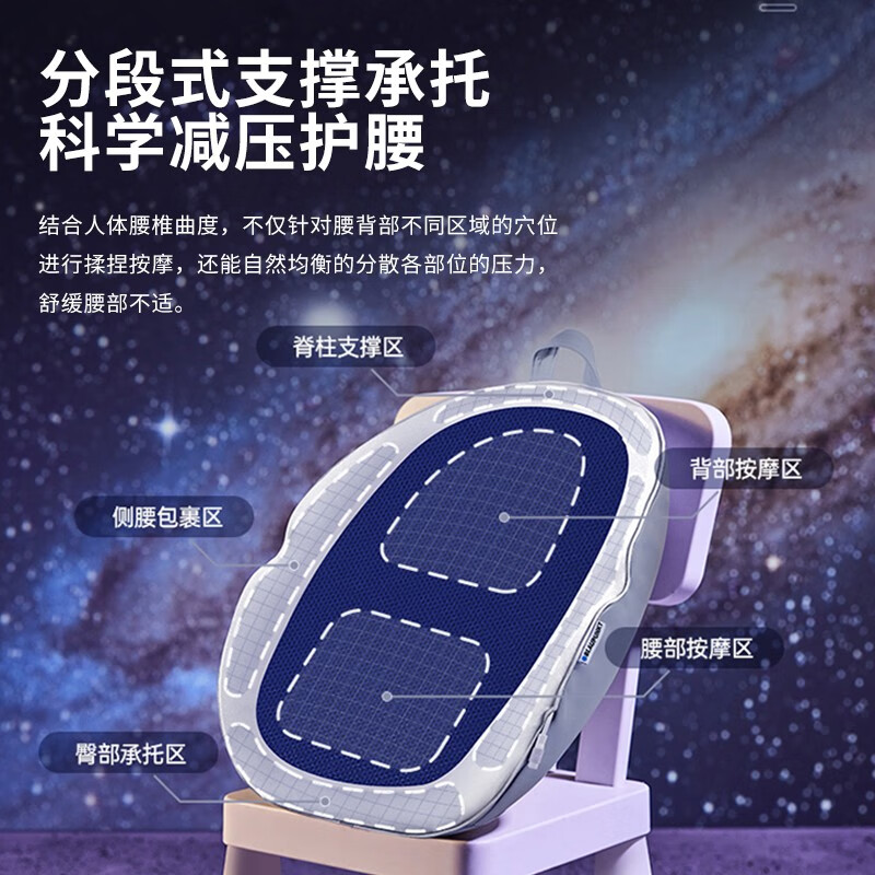 BLAUPUNKT德国蓝宝腰部按摩器腰背按摩仪按摩腰靠靠背腰背部同时按摩 送父母长辈送礼生日礼物礼品 腰背按摩器 BP-YF02