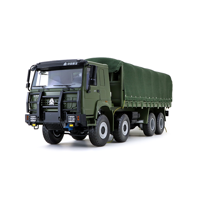 1:24原厂汽车模型 中国重汽 8x8 越野军车 军卡 仿真合金收藏模型