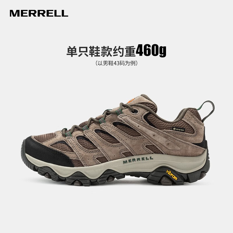 迈乐（Merrell）男女同款户外越野徒步鞋MOAB GTX防水透气防滑抓地耐磨登山鞋 J035797 灰深兰-3 GTX 42