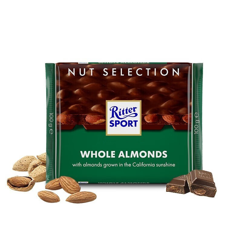 瑞特滋(ritter sport) 瑞特滋坚果夹心巧克力果仁夹心巧克力 瑞特斯