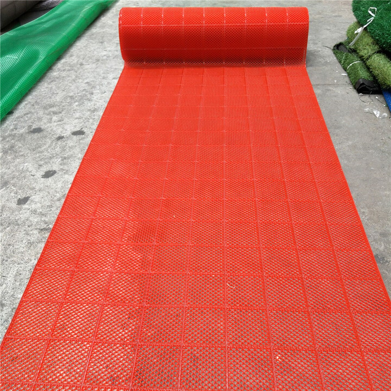 浴室防滑垫卫生间防滑垫脚垫餐厅走道厨房防油防水耐磨 红色鱼鳞花纹