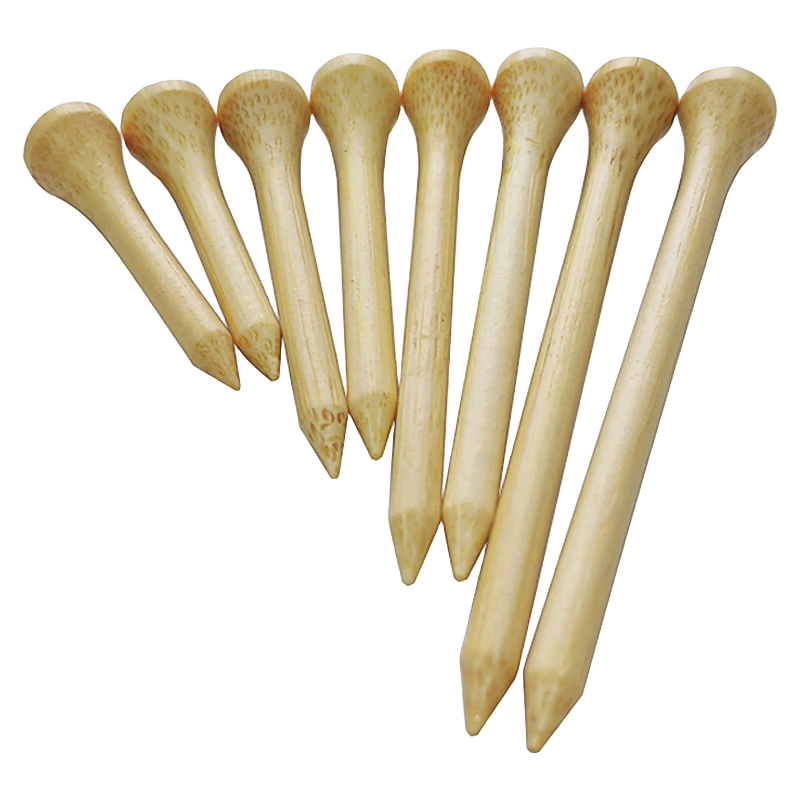GVOVLVF高爾夫球釘 竹釘 竹制高爾夫球TEE 球托 高爾夫用品 竹釘 83mm 100根
