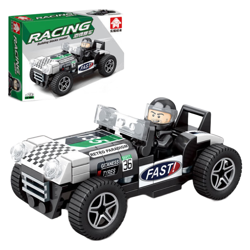 纳仕达《NSID》LBW兼容跑车拼装积木力小汽车模型儿童男孩玩具赛车 F-150【80片盒装】31007C 4.9元