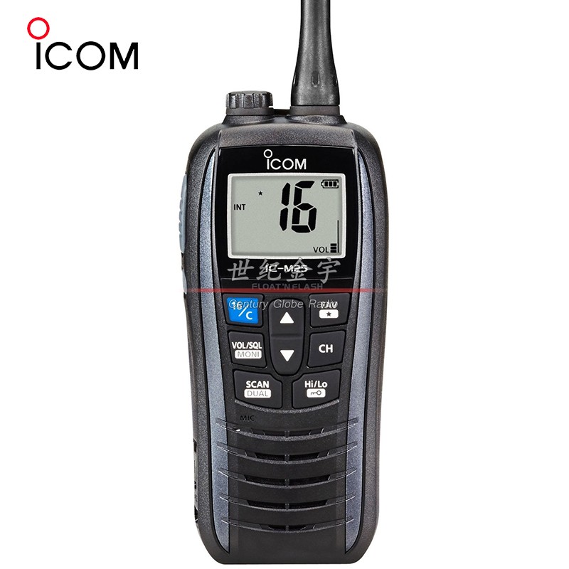 icom  ic-m25 航海手持电台 海事甚高频防水对讲机 可漂浮 灰色