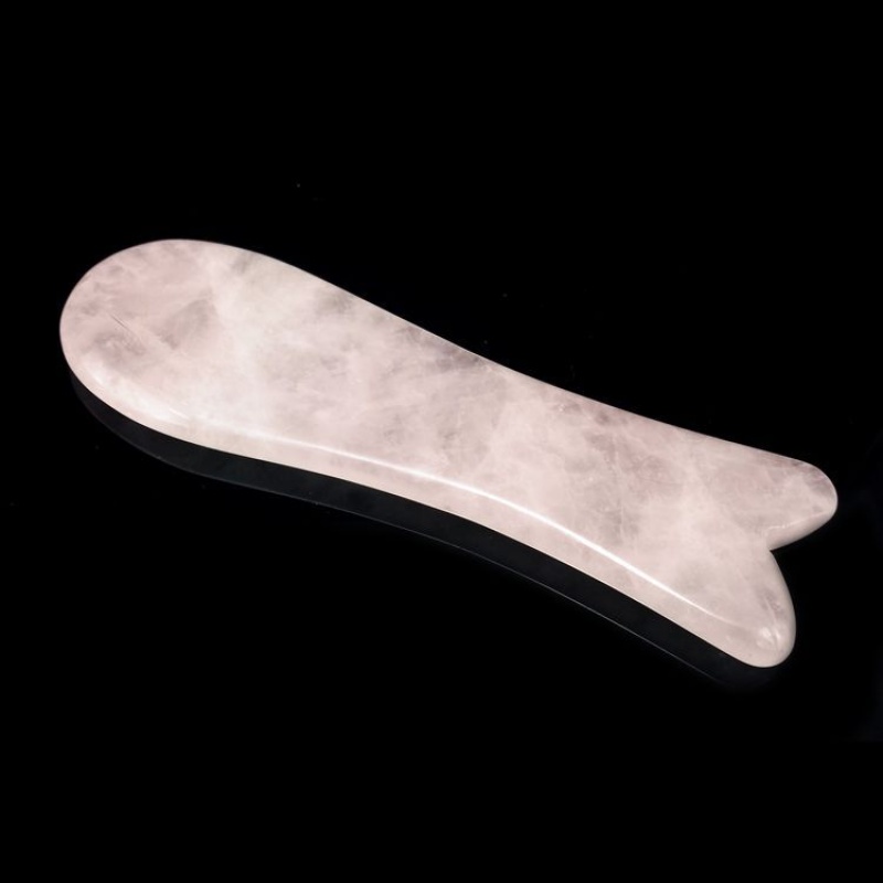 玉石粉晶刮痧板拨筋棒点穴笔三角形圆球刀型 鱼形