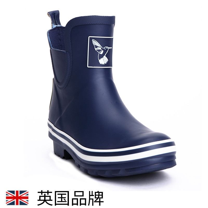 Evercreatures英国雨鞋女雨靴成人防滑防水鞋橡胶水靴蓝色切尔西雨鞋短筒 女款 蓝色低帮12BLU 38(UK5)