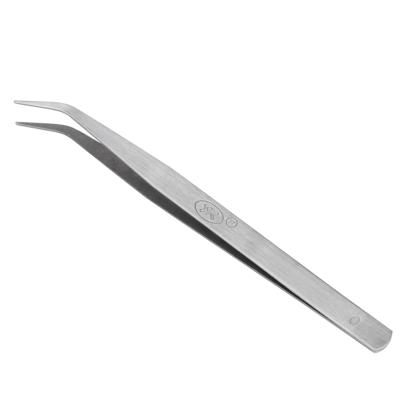曼沙锐15cm直镊子 不锈钢弯头镊子尖头镊子 眉镊子夹子小镊子工具 弯