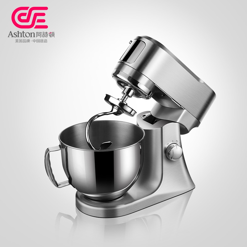 阿诗顿(ASHTON) 厨师机多功能全自动 家用和面机揉面机打奶油机鲜奶搅拌机SM40 银色