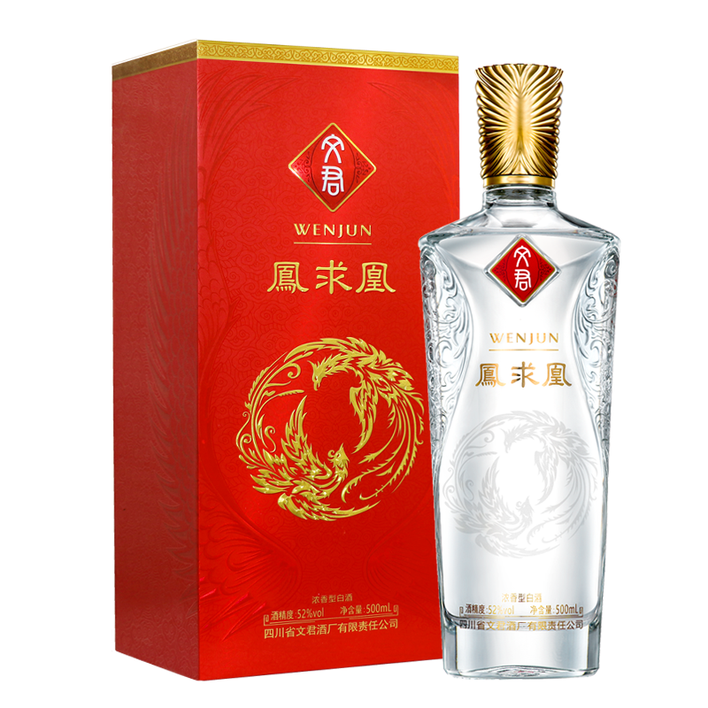 WENJUN 文君 凤求凰 52%vol 浓香型白酒 500ml 单瓶装